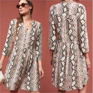 Anthropologie Maeve Juno Snake Print Dress extra large
